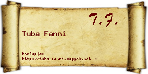 Tuba Fanni névjegykártya