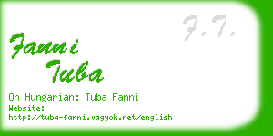 fanni tuba business card